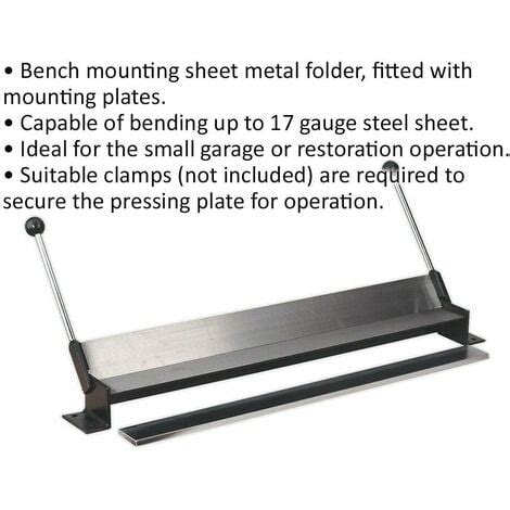 hand sheet metal bender|bench mount sheet metal bender.